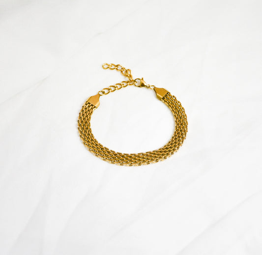 Armband Mesh Edelstahl 18K Vergoldet