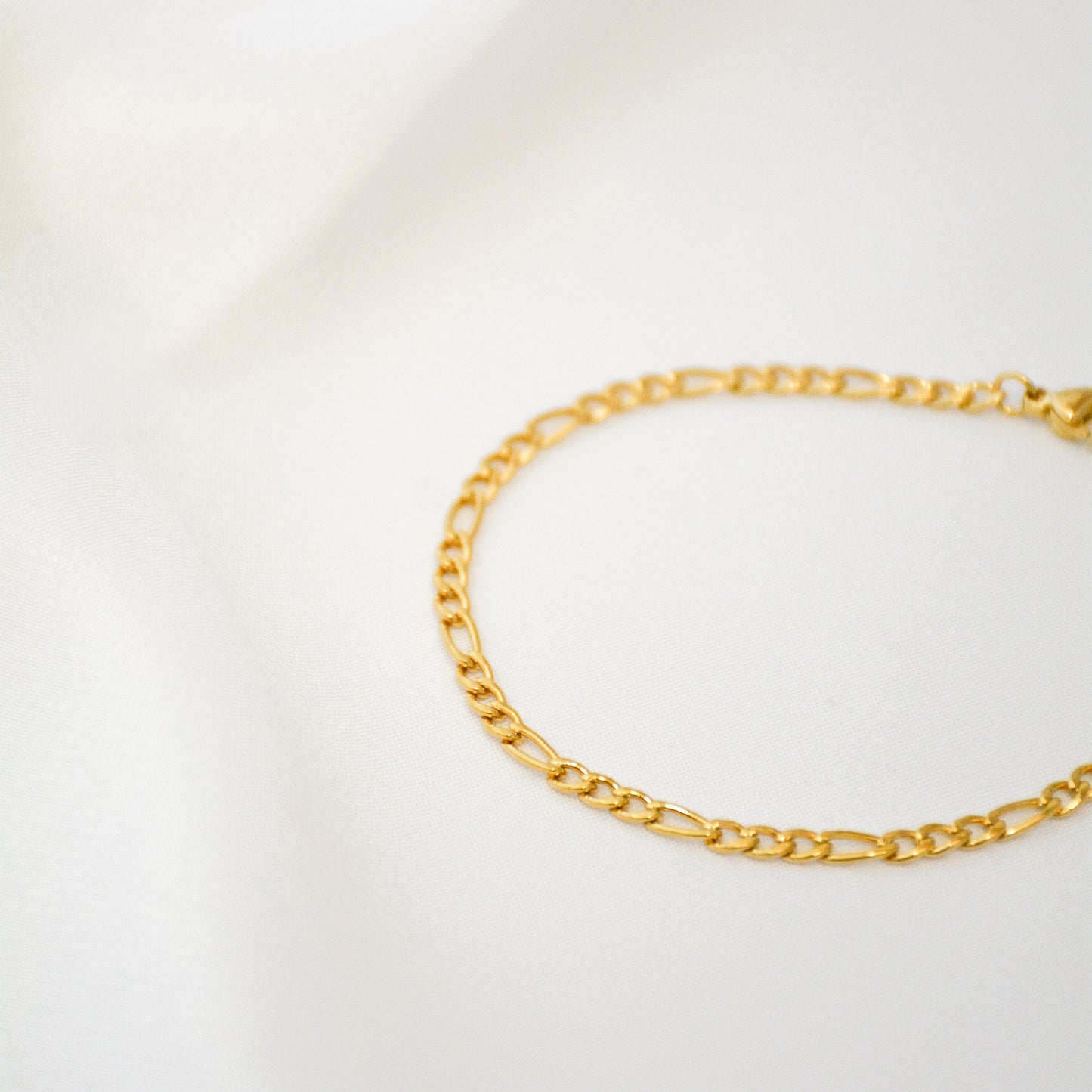 Armband Elegance Figaro Edelstahl 18K Vergoldet