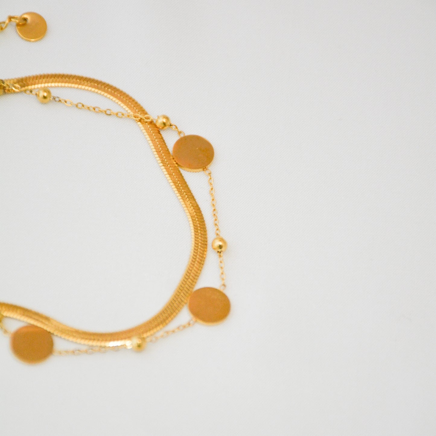 Fußkette Altinara Edelstahl 18K Vergoldet