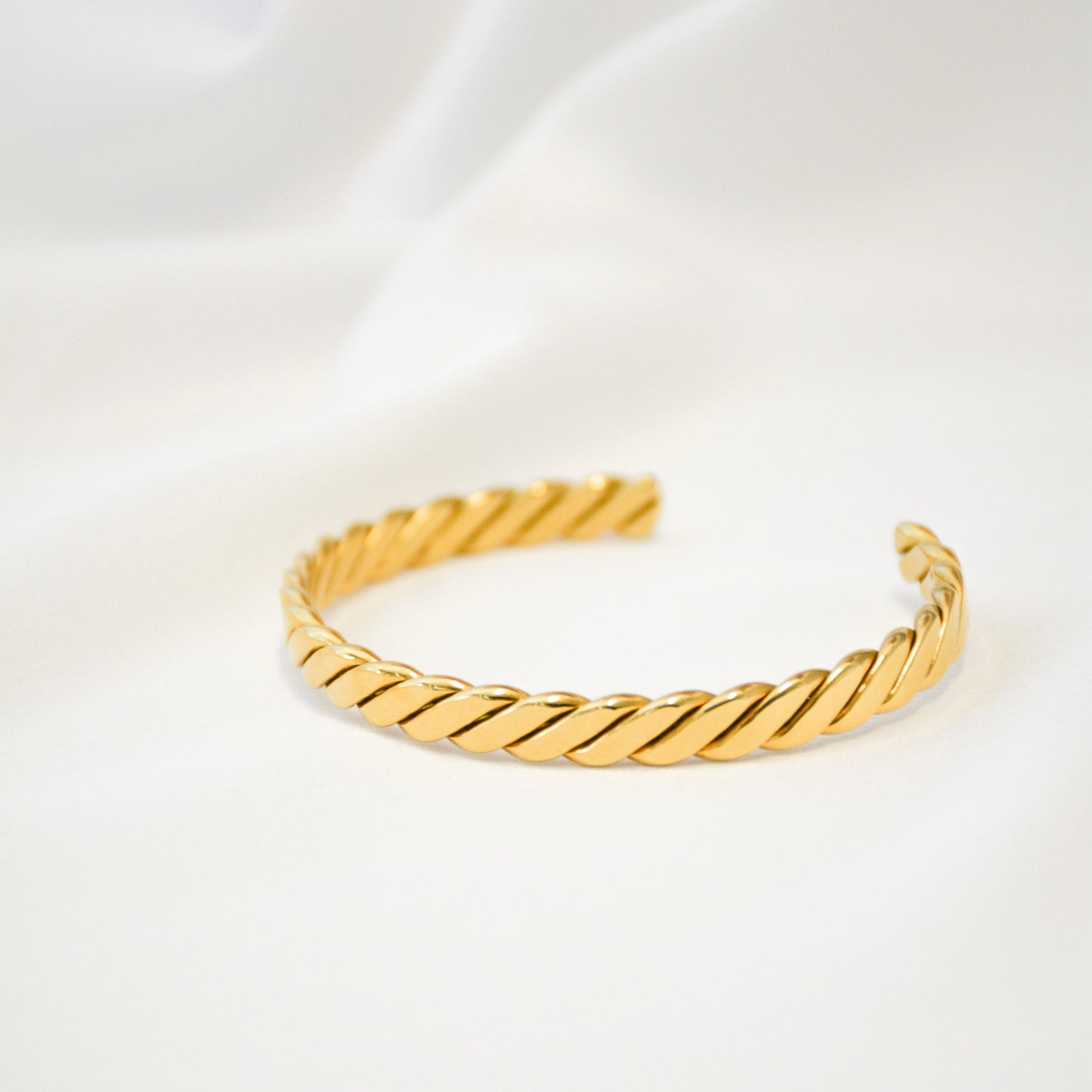 Armreif Twirl Edelstahl 18K Vergoldet