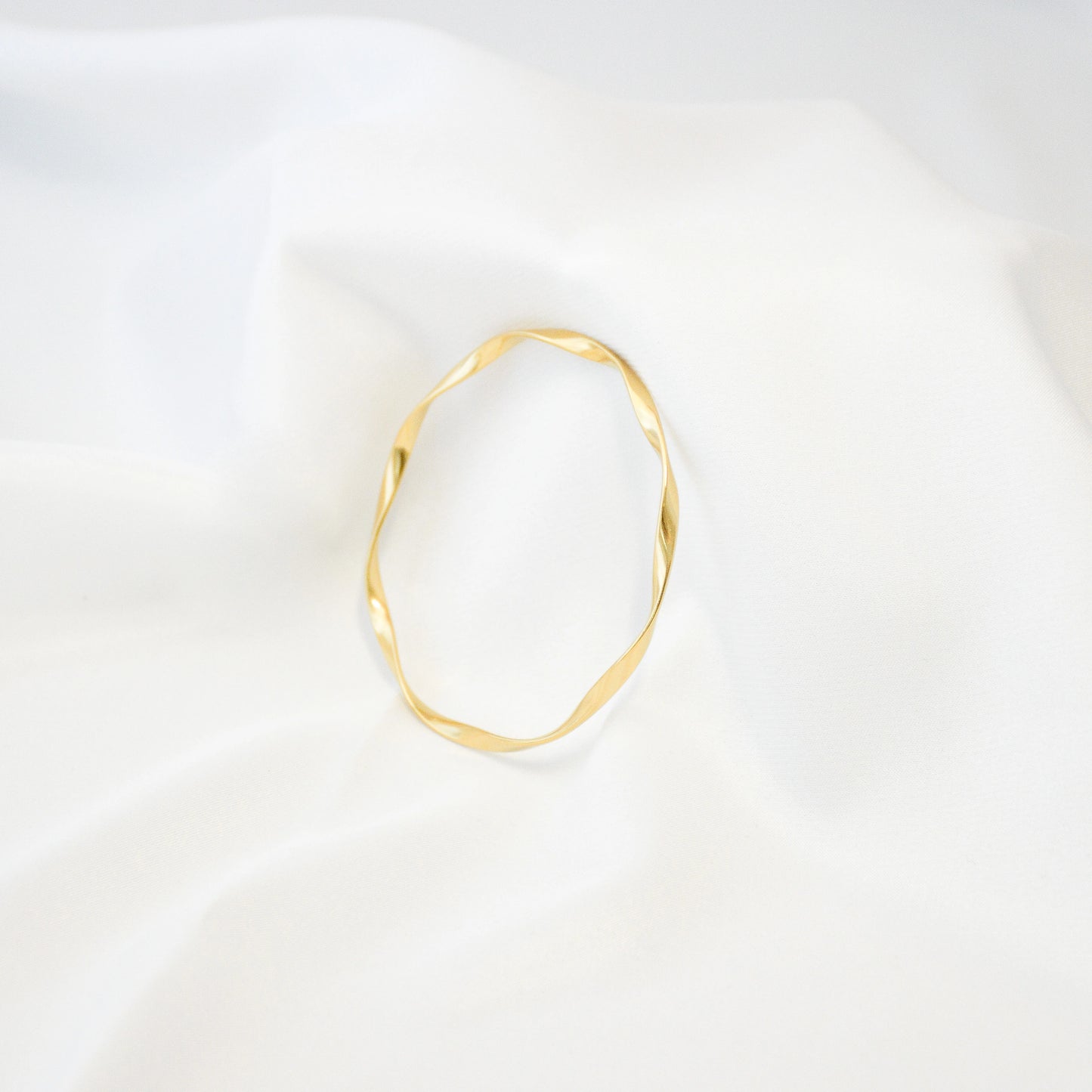 Armreif Twist Edelstahl 18K Vergoldet