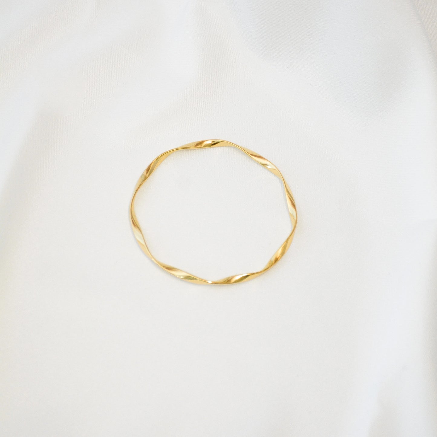 Armreif Twist Edelstahl 18K Vergoldet