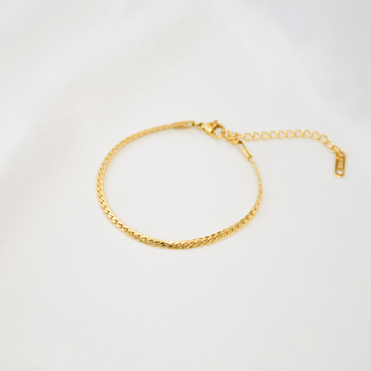 Armband Fine Chain Edelstahl 18K Vergoldet