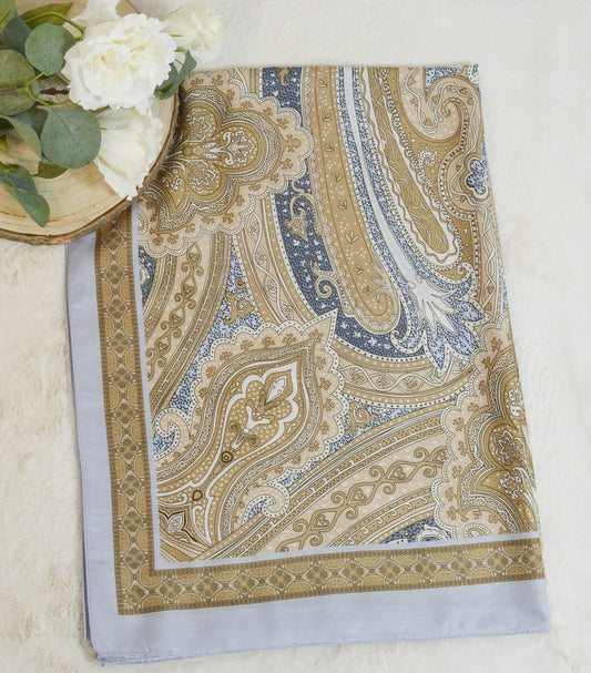 Vintage Orient Taubenblau/Beige