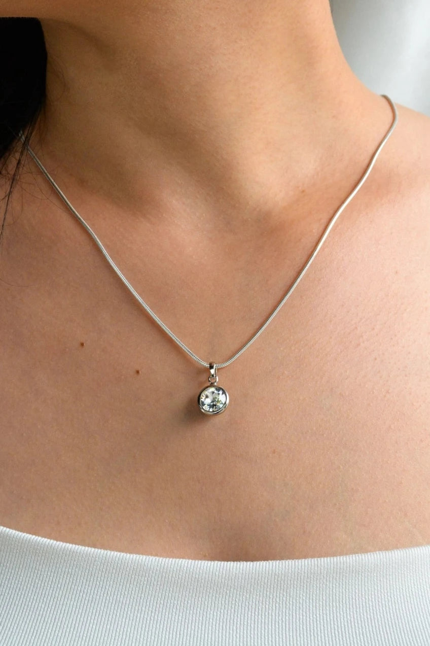 Anhänger Classic Crystal aus 925er Sterling Silber mit funkelndem Zirkonia