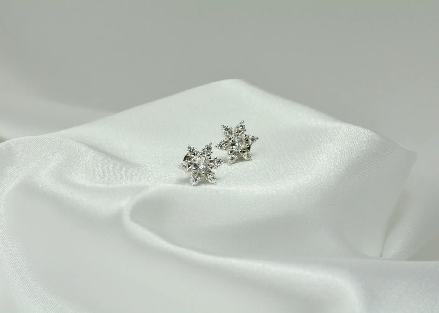 Snowflake Ohrstecker aus 925 Sterling Silber für Damen